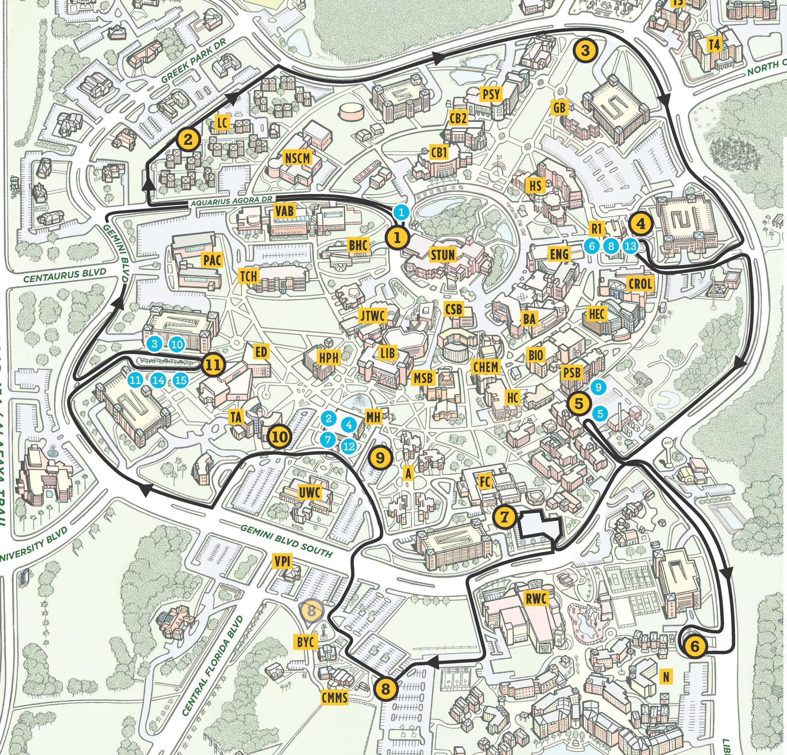 ucf campus map